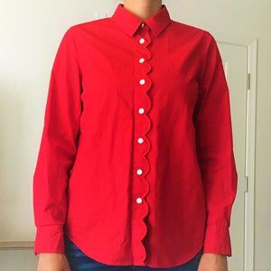 Draper James Red Long Sleeve Blouse